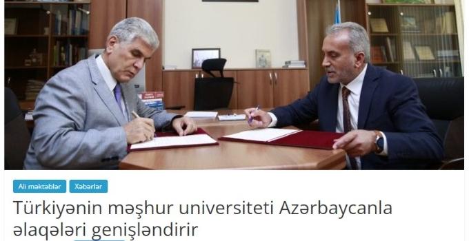 Bozok’un Azerbaycan Üniversiteleri ile yürüttüğü çalışmalar Azerbaycan basınında